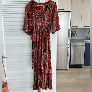 Free people floral maxi dress